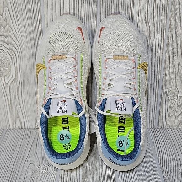 Nike SuperRep Go 3 Flyknit Next Nature Sun Club White Sanded Gold Sneakers NWT - Picture 9 of 15